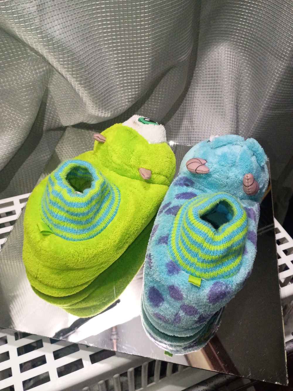 Kids Monster Slippers - Blue & Green Cozy Slip-Ons - Picture 3 of 6